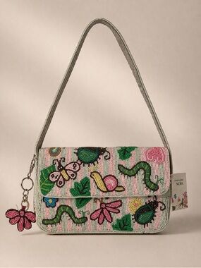 Caterpillar Beaded Shoulder Bag